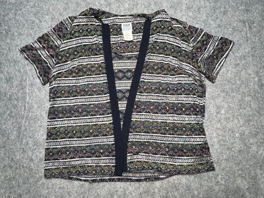 R&M Richards Open Front Cardigan w/ Shoulder Pads Women's Petite Size 14 / USA